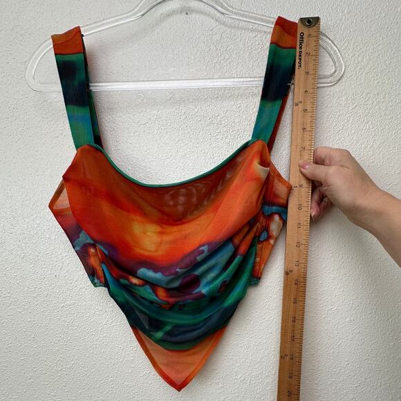 Miaou Multicolor Mesh Bandana Cowl Tank Top Women’s S - Picture 15 of 15